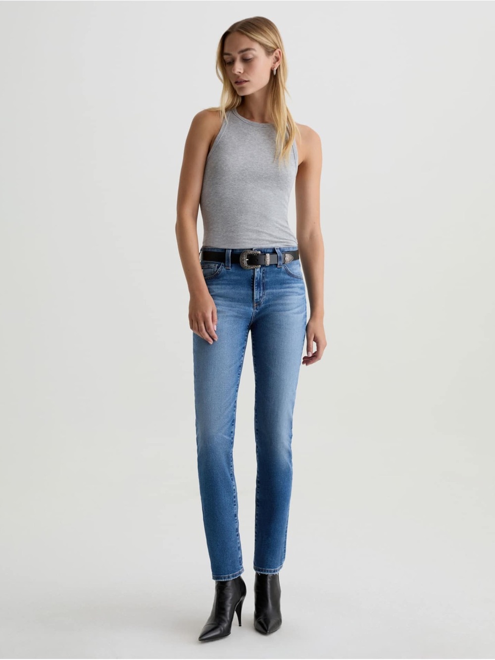 Adriano Goldschmied Slim Skinny Jeans in Light-Mid Blue